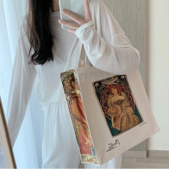 Alphonse Canvas Tote Bag (Spring Sale) - Picture 2 of 9